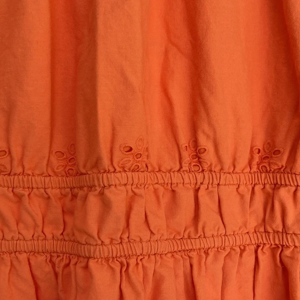 Universal Thread cotton eyelet long-sleeve orange dress XL - Picture 10 of 12